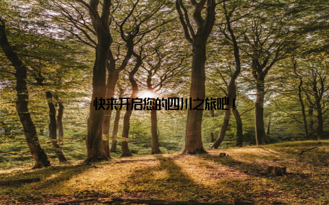 快来开启您的四川之旅吧!