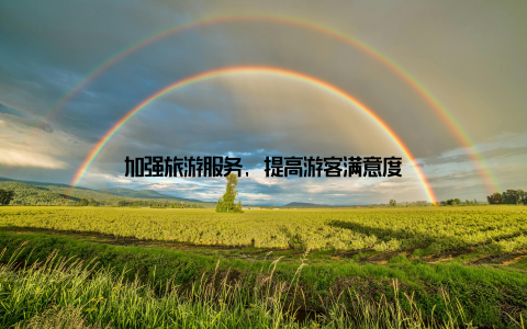 加强旅游服务, 提高游客满意度